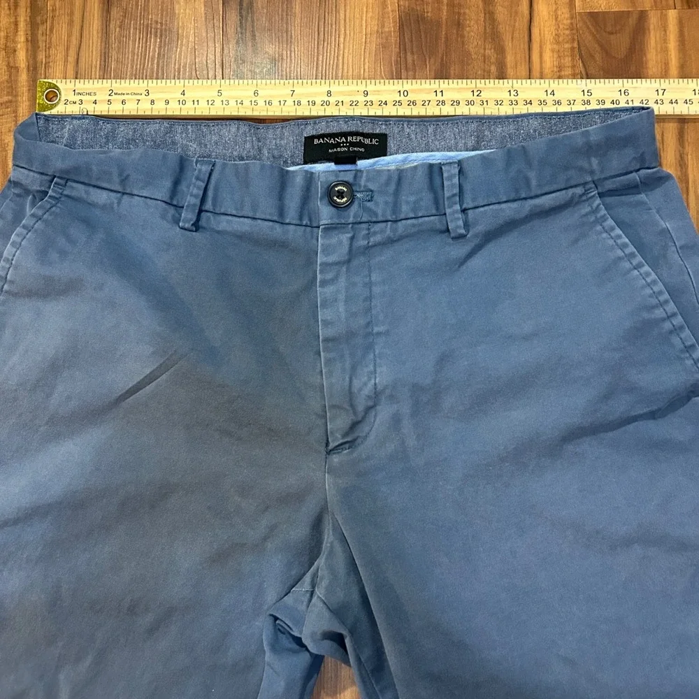 Banana Republic Mason Athletic Tapered Chino Pants Mens 34x32 Lush Blue 338337